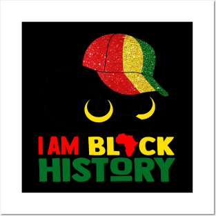 I Am Black History Month Melanin Pride African Girls Women Posters and Art